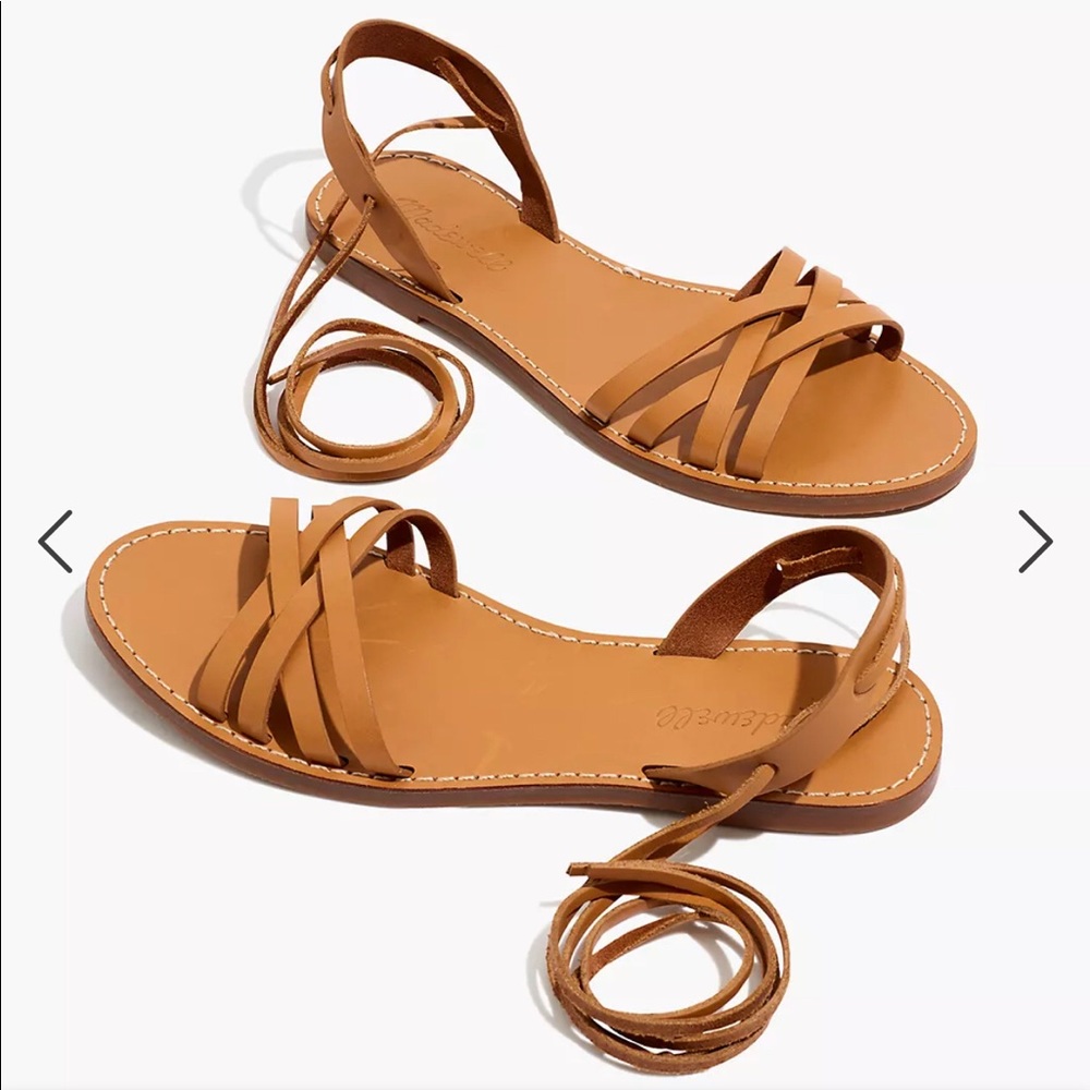 NWT Madewell woven lace up boardwalk sandal nwt